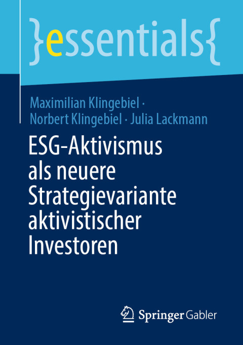 Cover image for book ESG-Aktivismus als neuere Strategievariante aktivistischer Investoren