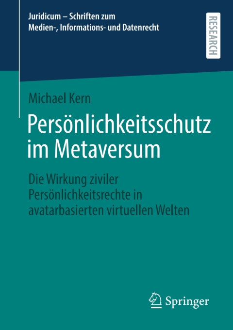 Cover image for book Persönlichkeitsschutz im Metaversum
