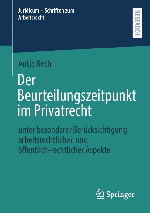 Cover image for book Der Beurteilungszeitpunkt im Privatrecht
