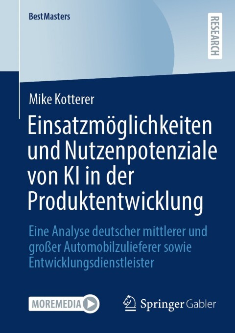 Cover image for book Einsatzmöglichkeiten und Nutzenpotenziale von KI in der Produktentwicklung
