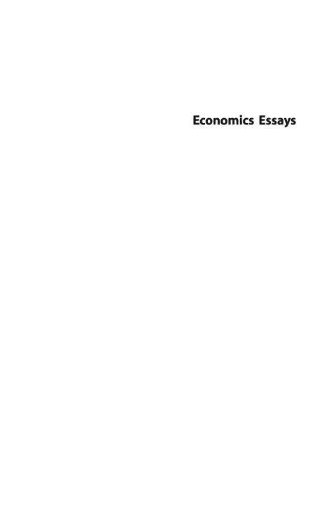 Cover image for book Economics Essays