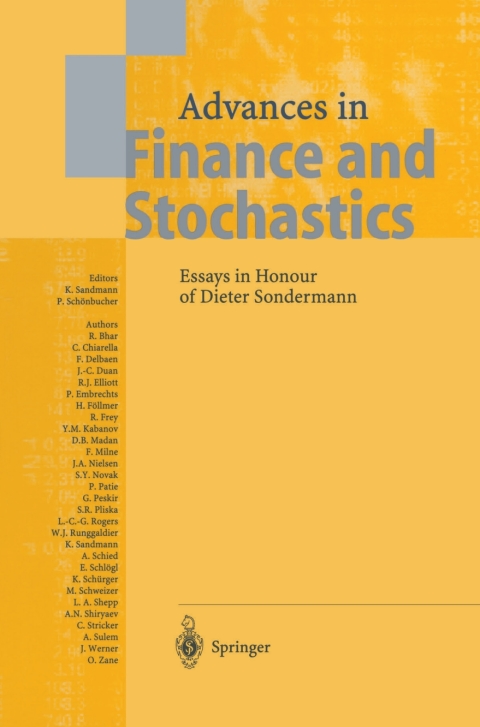 Cover image for book Advances in Finance and Stochastics