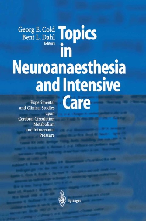 Cover image for book Topics in Neuroanaesthesia and Neurointensive Care