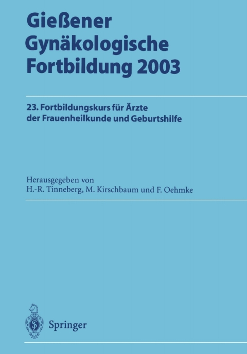 Cover image for book Gießener Gynäkologische Fortbildung 2003