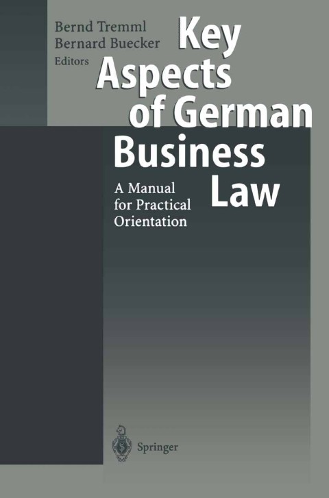 Cover image for book Key Aspects of German Business Law
