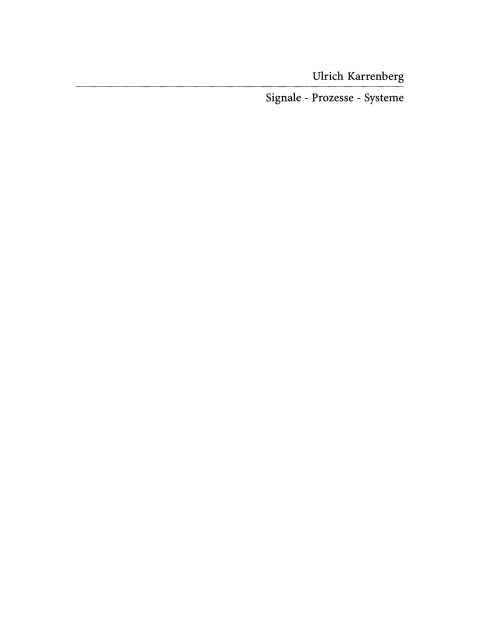 Cover image for book Signale - Prozesse - Systeme