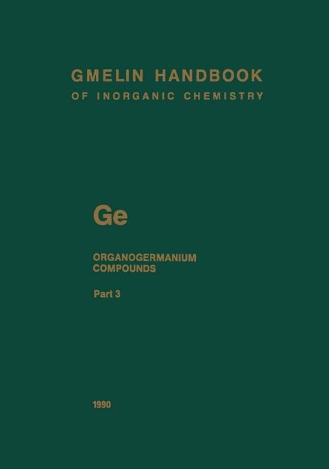 Cover image for book Ge. Organogermanium Compounds