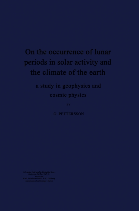 Cover image for book On the occurrence of lunar periods in solar activity and the climate of the earth
