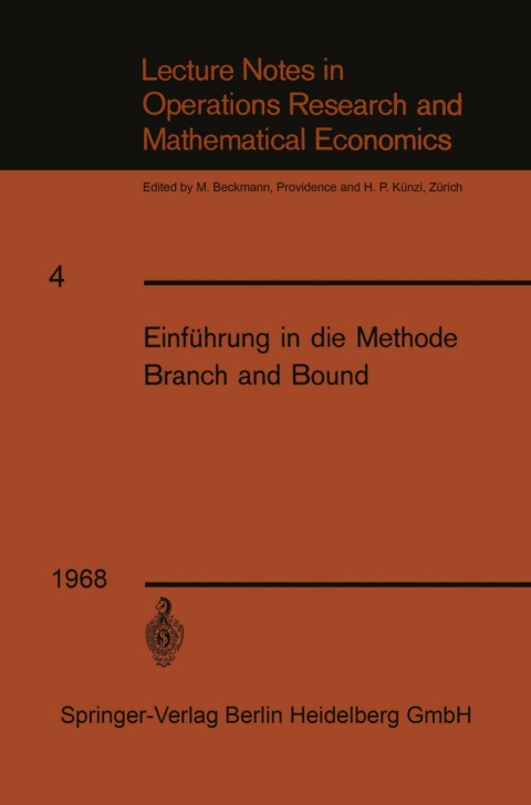 Cover image for book Einführung in die Methode Branch and Bound