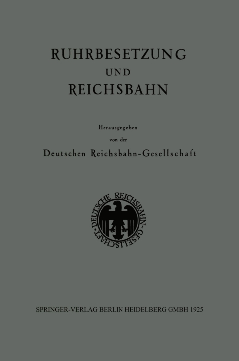 Cover image for book Ruhrbesetzung und Reichsbahn