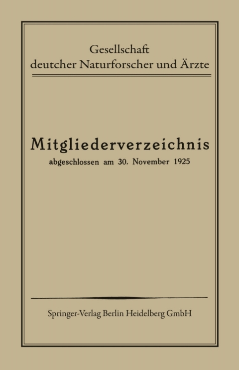 Cover image for book Mitgliederverzeichnis