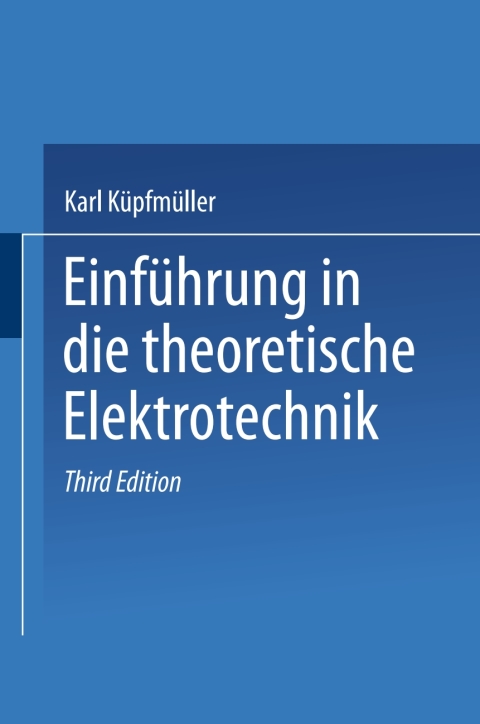 Cover image for book Einführung in die theoretische Elektrotechnik