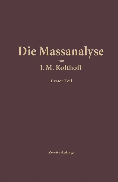Cover image for book Die Massanalyse