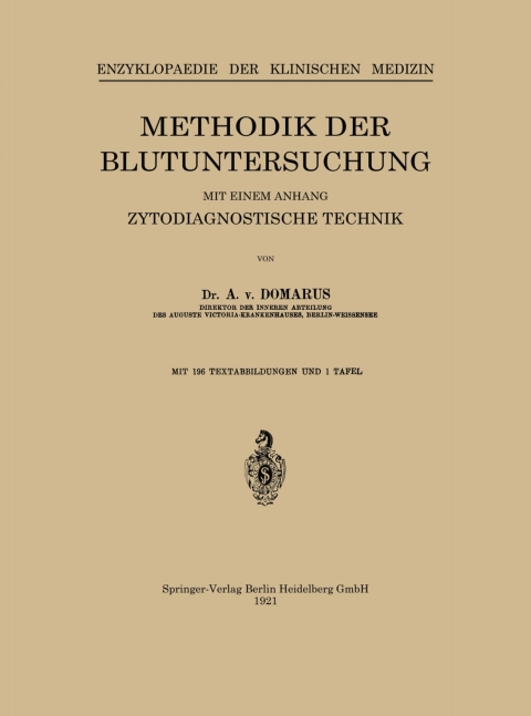 Cover image for book Methodik der Blutuntersuchung