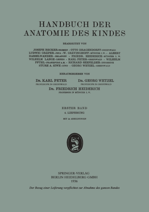 Handbuch der Anatomie des Kindes 