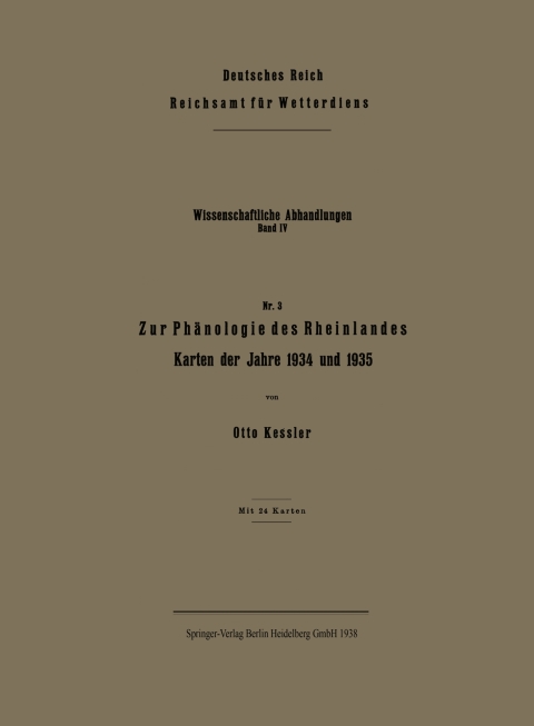 Cover image for book Zur Phänologie des Rheinlandes