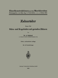 Cover image: Zahnräder 3rd edition 9783662417171