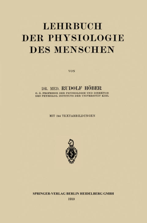 Cover image for book Lehrbuch der Physiologie des Menschen
