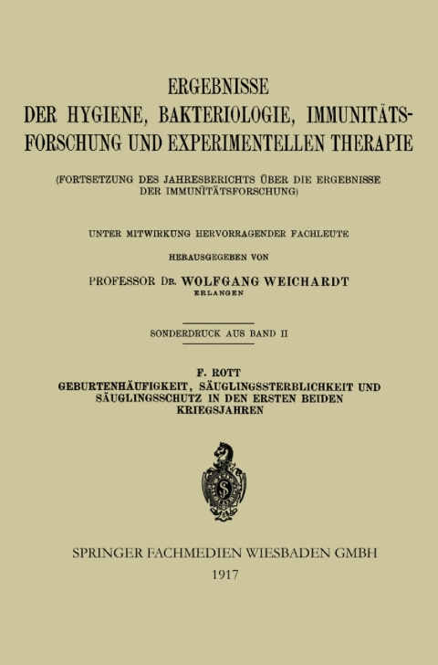 Cover image for book Geburtenhäufigkeit, Säuglingssterblichkeit und Säuglingsschutz in den Ersten Beiden Kriegsjahren