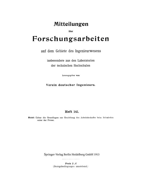 Cover image for book Mitteilungen über Forschungsarbeiten