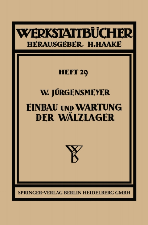 Cover image for book Einbau und Wartung der Wälzlager