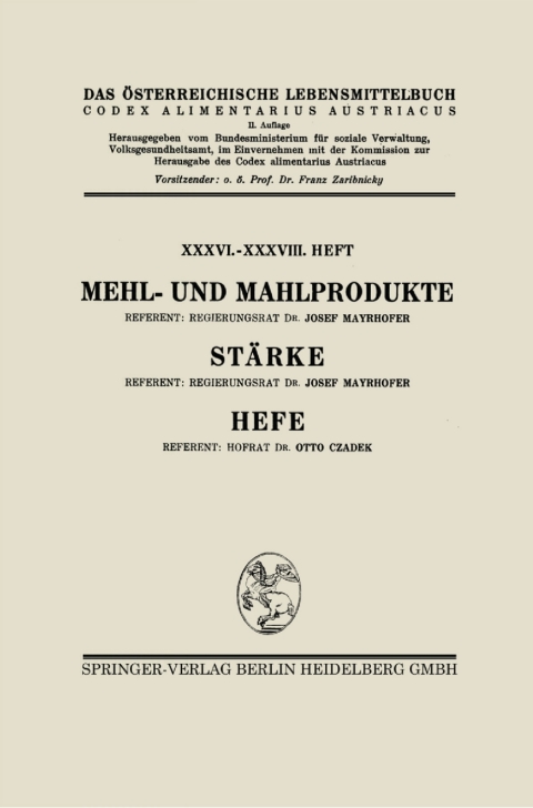 Cover image for book Mehl- und Mahlprodukte. Stärke. Hefe