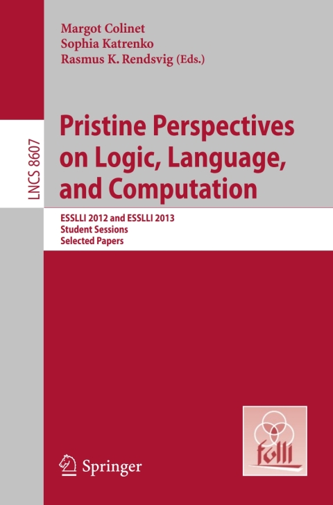 Cover image for book Pristine Perspectives on Logic, Language and Computation