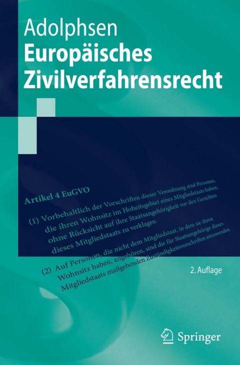 Cover image for book Europäisches Zivilverfahrensrecht