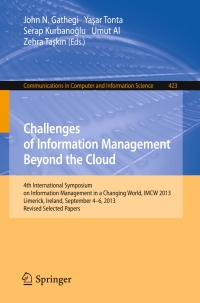 Cover image: Challenges of Information Management Beyond the Cloud 9783662444115