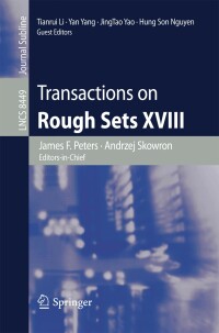 Cover image: Transactions on Rough Sets XVIII 9783662446799