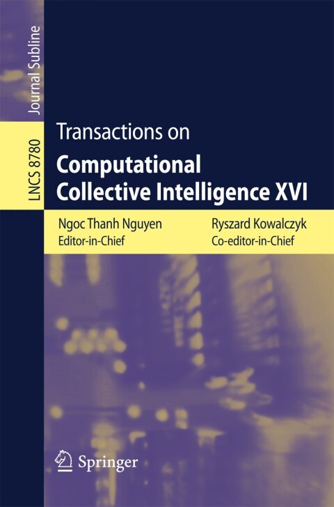 Cover image for book Transactions on Computational Collective Intelligence XVI