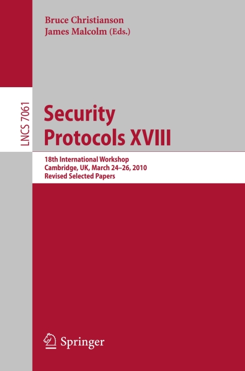 Cover image for book Security Protocols XVIII