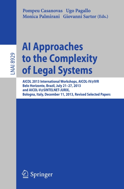 Cover image for book AI Approaches to the Complexity of Legal Systems