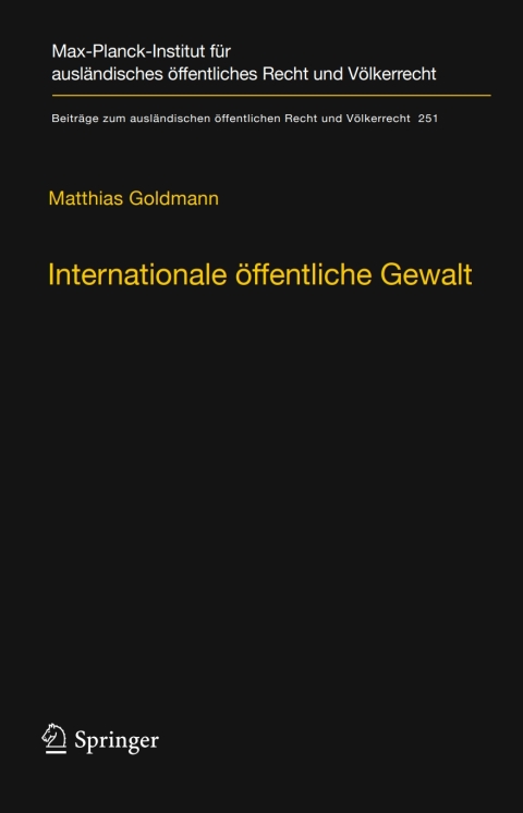 Cover image for book Internationale öffentliche Gewalt