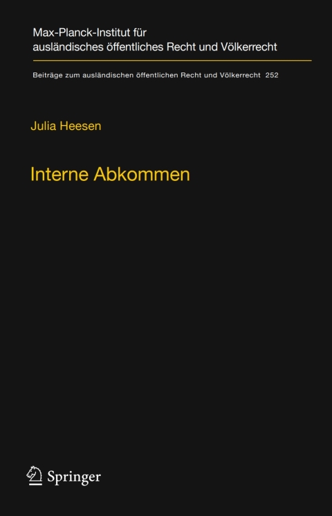 Cover image for book Interne Abkommen