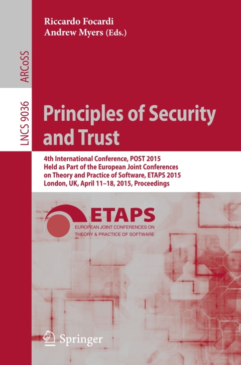 Cover image for book Principles of Security and Trust