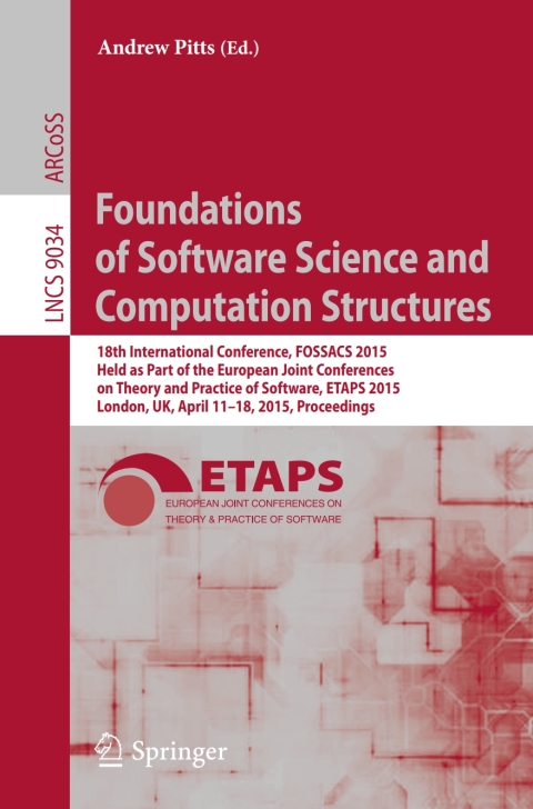 Cover image for book Foundations of Software Science and Computation Structures