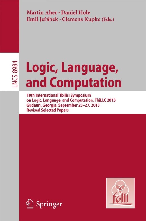 Cover image for book Logic, Language, and Computation