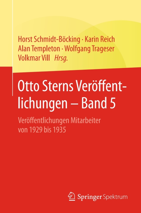 Cover image for book Otto Sterns Veröffentlichungen – Band 5