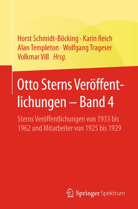 Cover image for book Otto Sterns Veröffentlichungen – Band 4