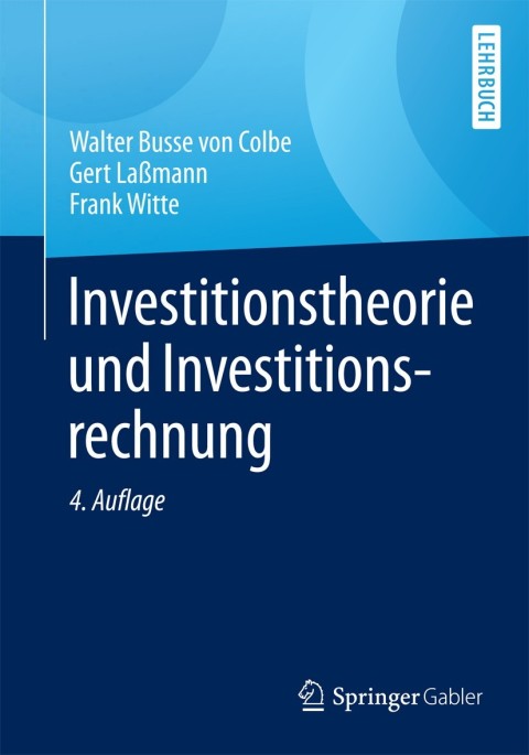 Cover image for book Investitionstheorie und Investitionsrechnung