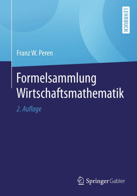 Cover image for book Formelsammlung Wirtschaftsmathematik