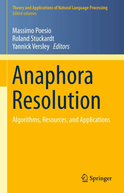 Cover image for book Anaphora Resolution