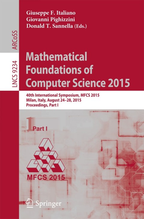 Cover image for book Mathematical Foundations of Computer Science 2015