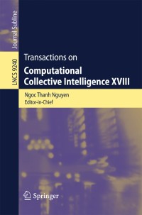 Cover image: Transactions on Computational Collective Intelligence XVIII 9783662481448