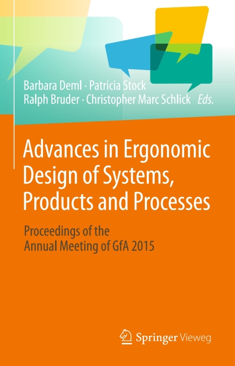 Cover image for book Advances in Ergonomic Design of Systems, Products and Processes