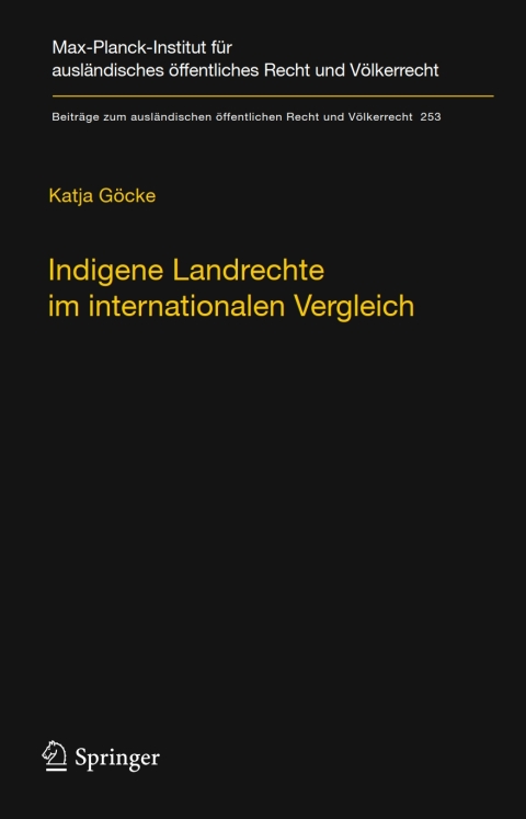 Cover image for book Indigene Landrechte im internationalen Vergleich