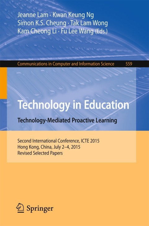 Cover image for book Technology in Education. Technology-Mediated Proactive Learning