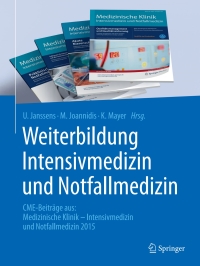 Cover image: Weiterbildung Intensivmedizin und Notfallmedizin 9783662495230