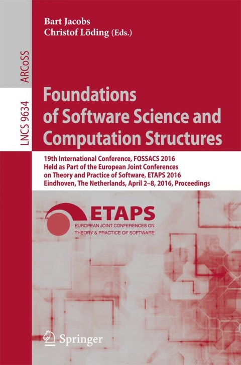 Cover image for book Foundations of Software Science and Computation Structures